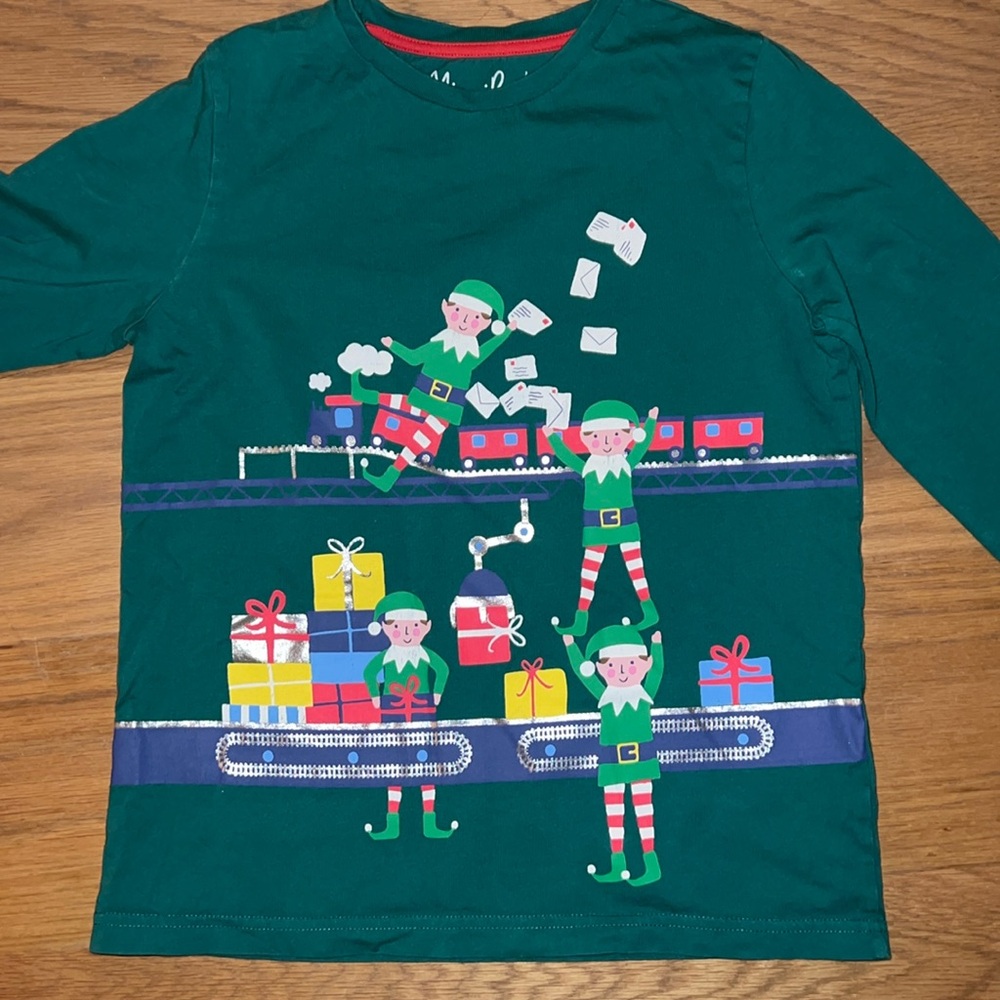 Boys Mini Boden elf shirt